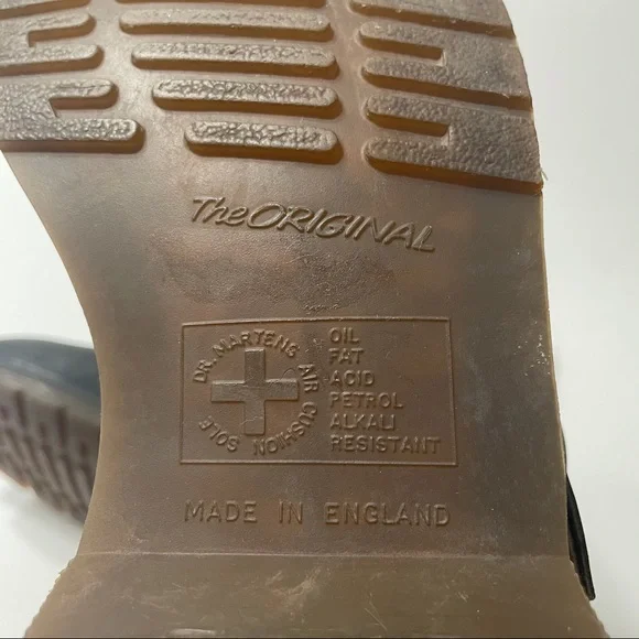 Rare Vintage Dr. Martens Motorcycle Boots Buckles Made in England 5 Black - Picture 11 of 15